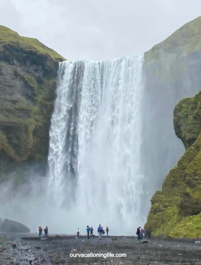 Skogafoss waterfall in the south coast of Iceland.
