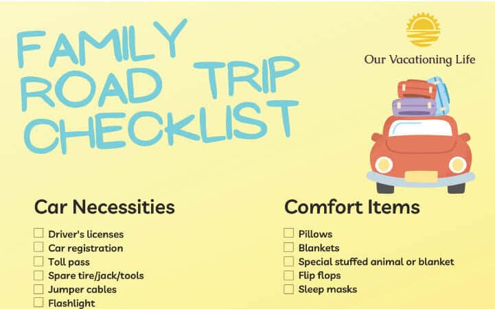 Family Road Trip Essentials FREE Checklist - More Than Main Street