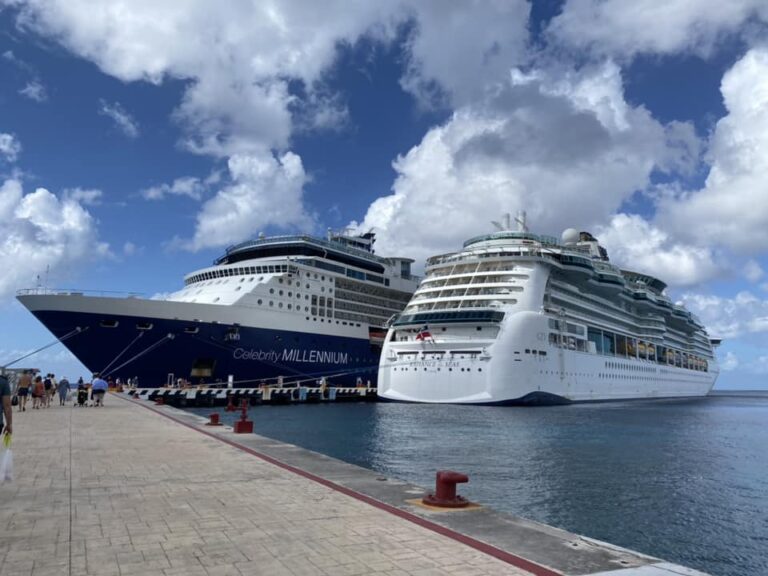 2 cruise ships in port