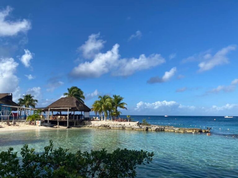 A cruise port in the Caribbean.