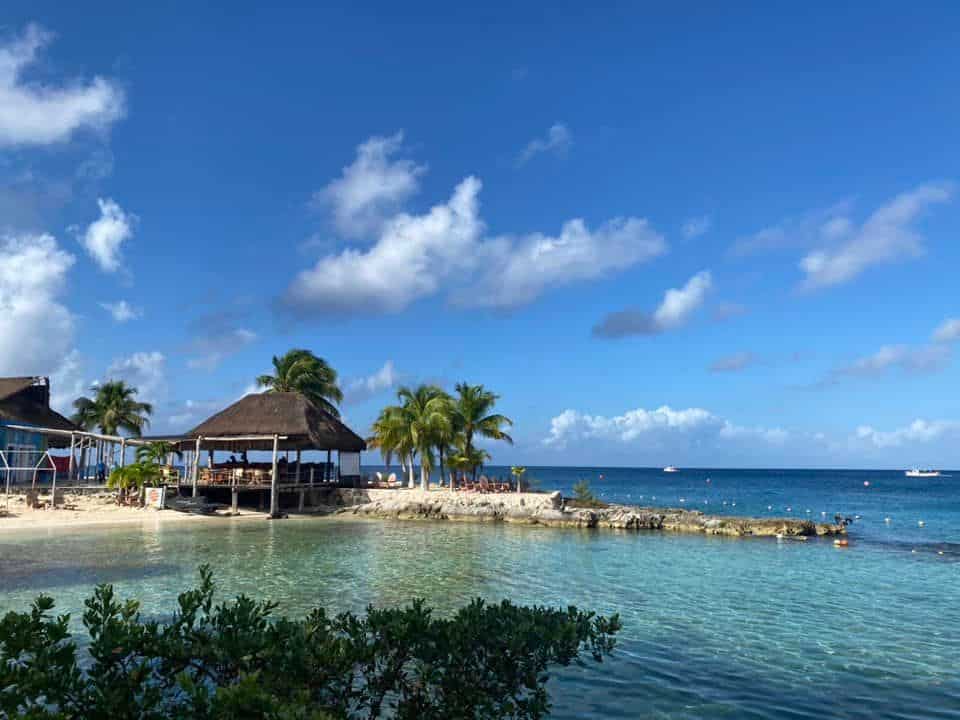 A cruise port in the Caribbean.