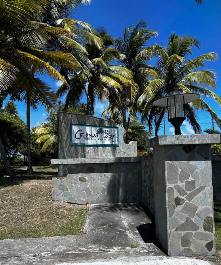 Coconut Bay St. Lucia entrance sign