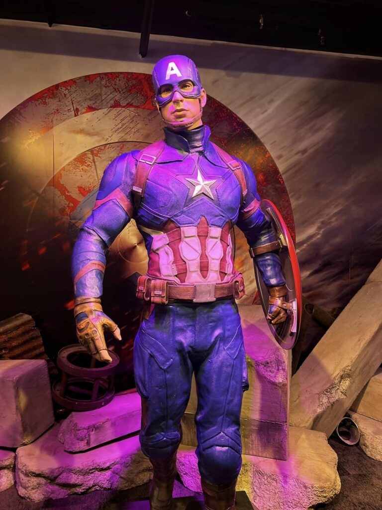a Captain America wax scultpure