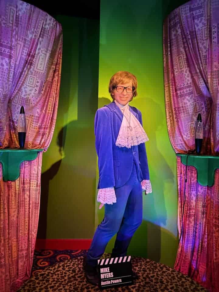 an Austin Powers wax sculpture