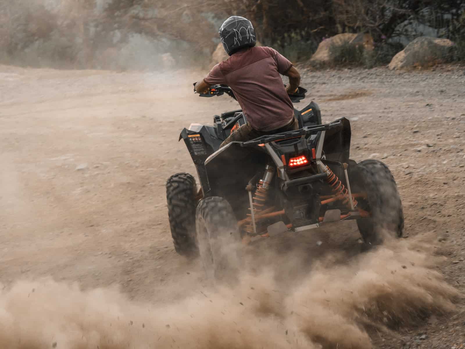 ATV riding in the desert
