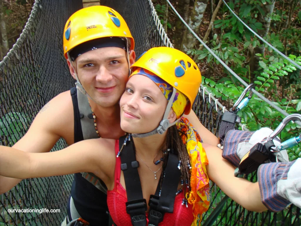 some St. Lucia cruise excursions are adventurous like this zipline tour