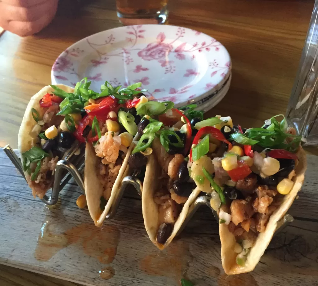 tacos on a table