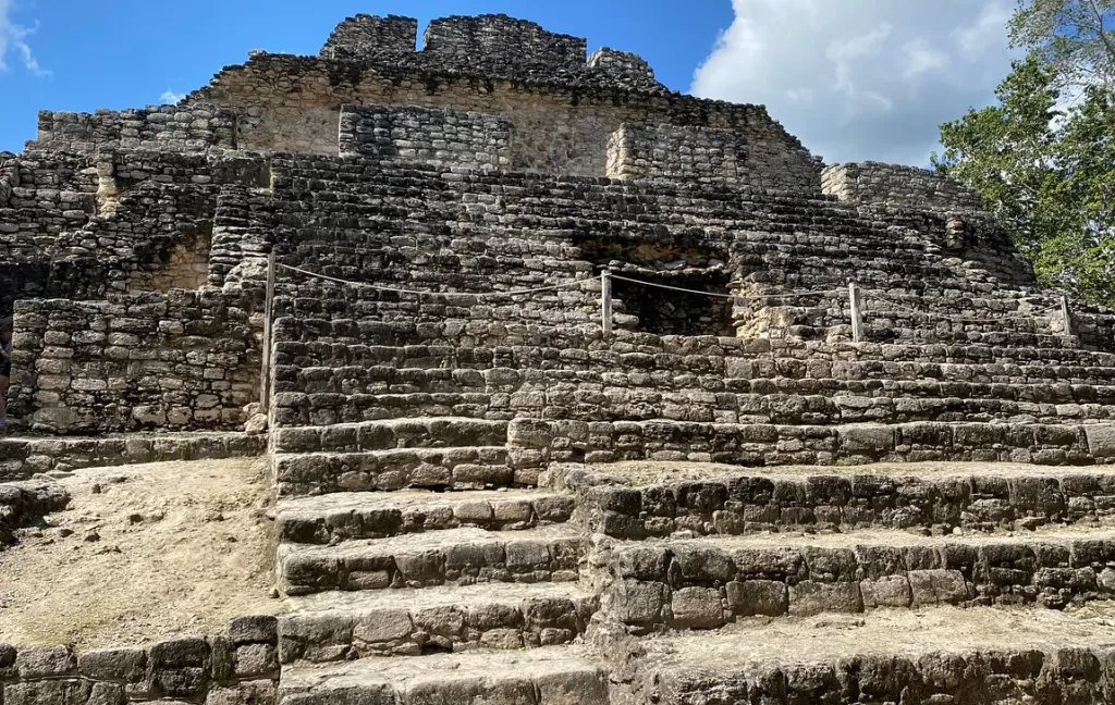 steps of mayan ruins
