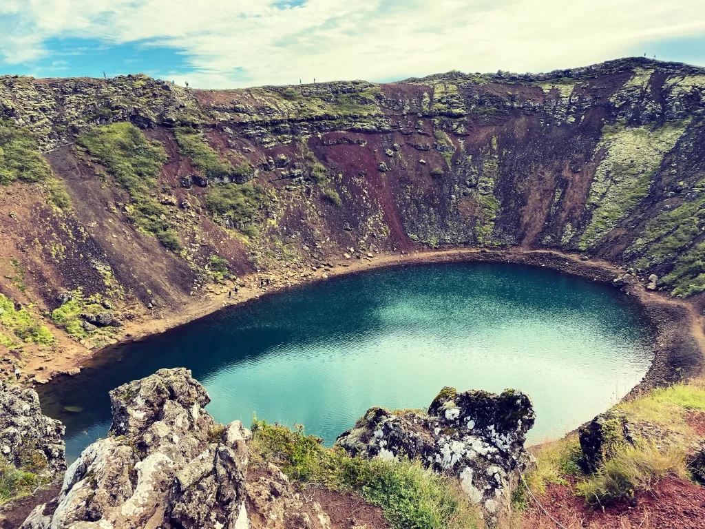 The Kerid Crater is a popular stop on Iceland Blue Lagoon tours