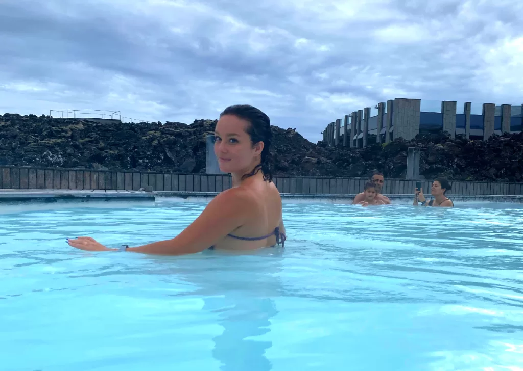 a woman in the Blue Lagoon Iceland