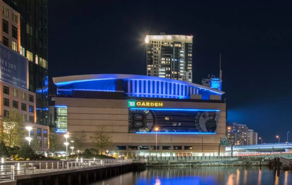 The Boston Garden at night