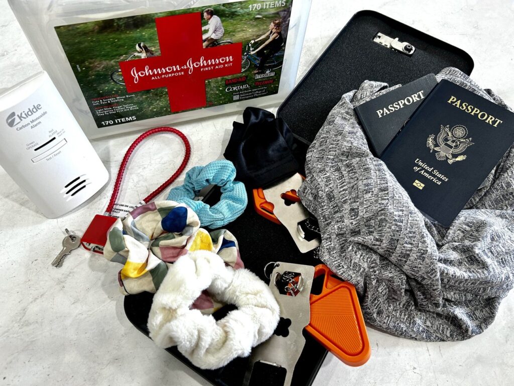 a variety of travel safety products