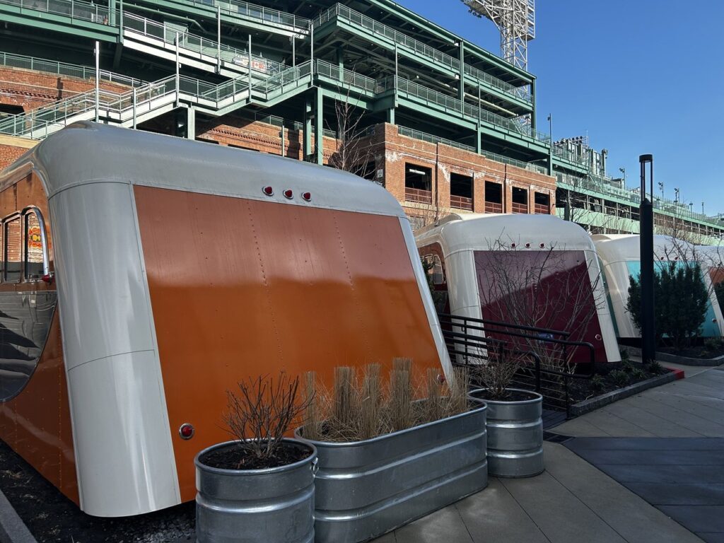 Backstage at The Verb trailers during daytime