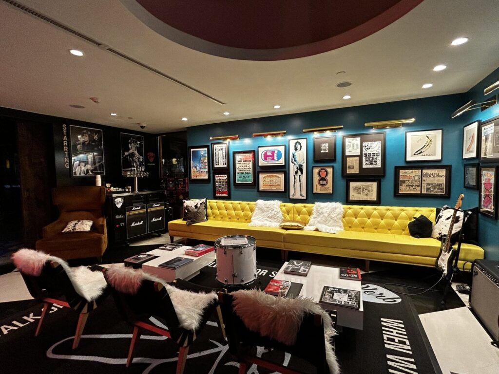 the lobby of the verb hotel Boston