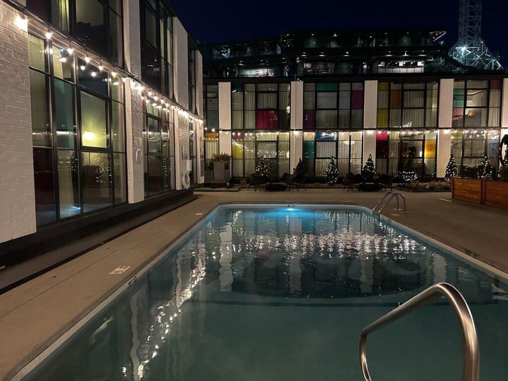 the outdoor pool at The Verb Hotel Boston