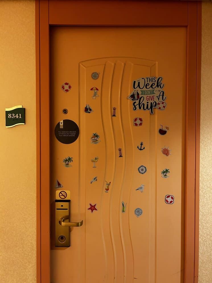 a decorated cruise ship door