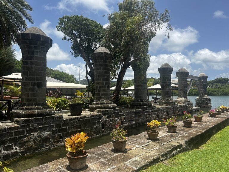 pillars at Nelson's Dockyard Antigua
